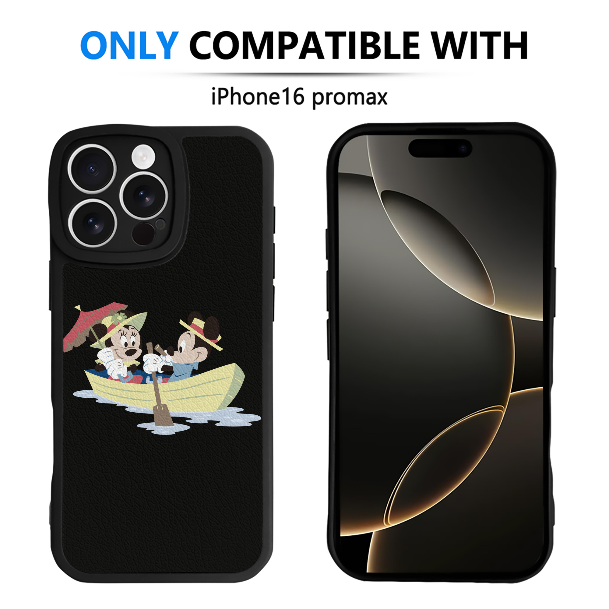 （画像用） ミッキーマウス Mickey Mouse 【iPhone 16シリーズ対応】シリコンスマホケース（レザー調） 材質：シリコン